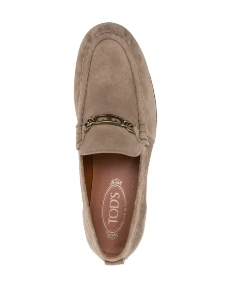 Pantofi loafer Tod's din piele de căprioară maro