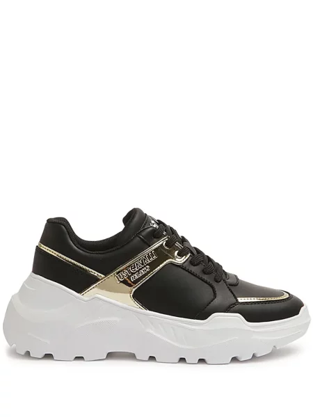 Sneakerși Just Cavalli cu imagine negru