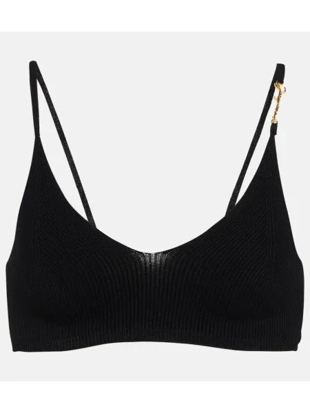 Sutien Jacquemus tricotate negru