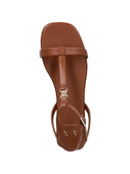 Sandale Armani Exchange cu autograf maro