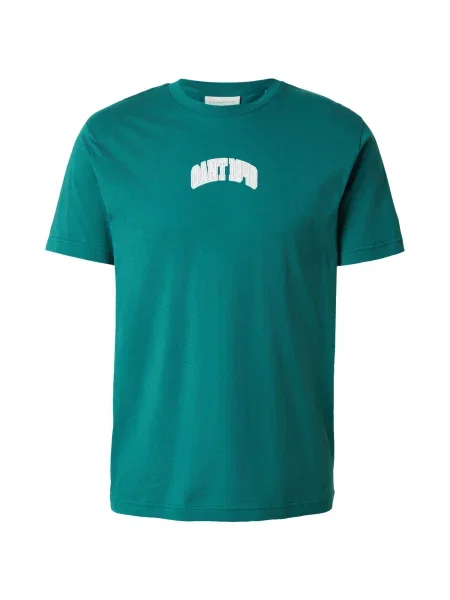 GANT Tricou verde smarald alb