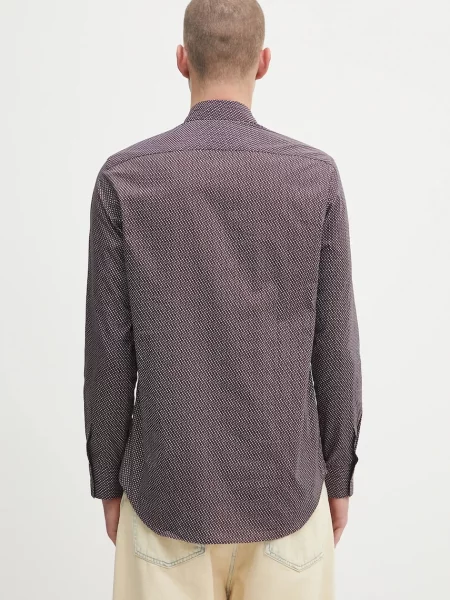 Košile Paul Smith regular s klasickým límcem vínová