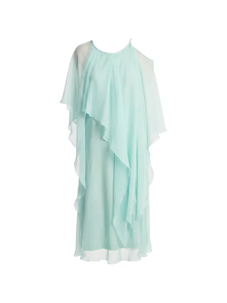 Rochie midi Irina Schrotter de mătase albastru