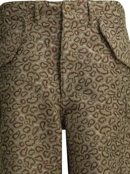 Pantaloni cargo Beams Plus cu imagine verde