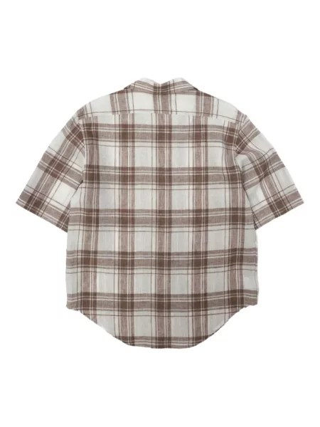 Kockás ing Camisas Manolo barna