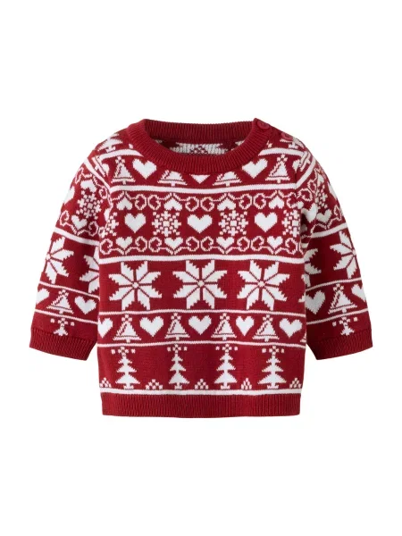 NAME IT Pulover NBNRismas roșu alb