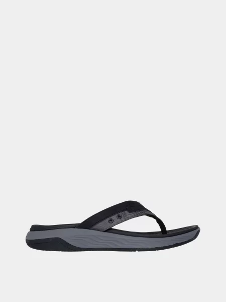 В'єтнамки Skechers Relaxed Fit: Silva Falco текстиль/штучна шкіра чорний