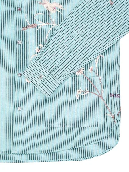 Риза Baziszt на райета синьо