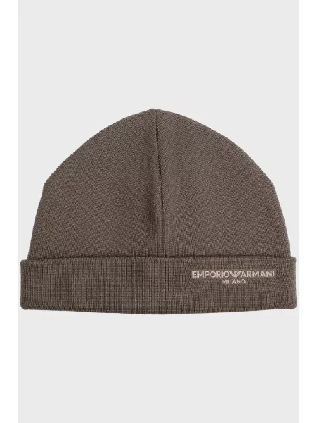 Шапка Emporio Armani коричневая