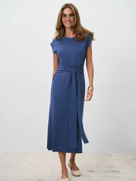 Сукня міді TrikoBakh бавовна/віскоза синій