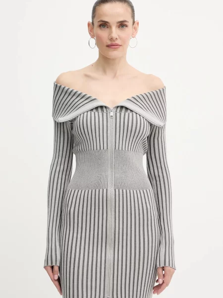 Guess Плетена рокля сив