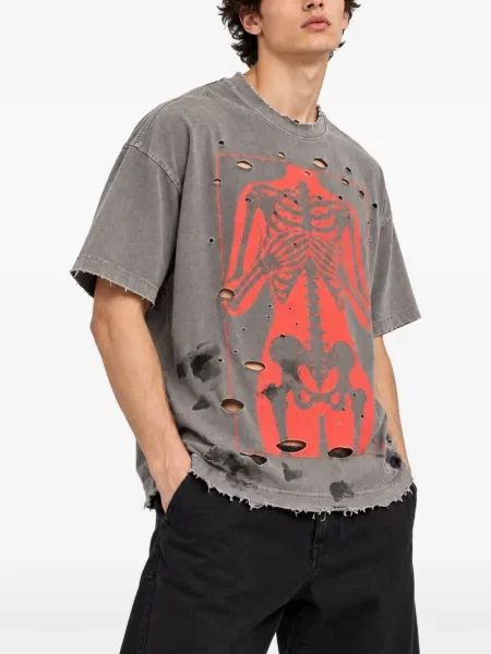Tricou Warman zdrențuiți gri