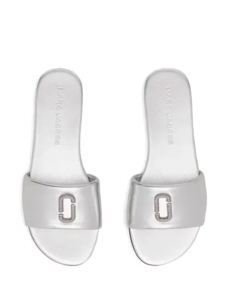 Sandale Marc Jacobs din piele argintiu