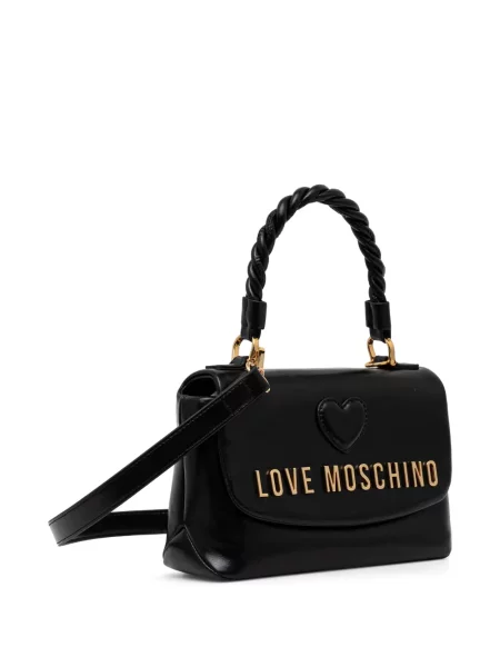 Шопинг чанта Love Moschino със сърца черно