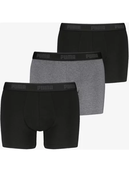 Bokserki Puma Everyday Basic szary 3 sztuki XXL czarny
