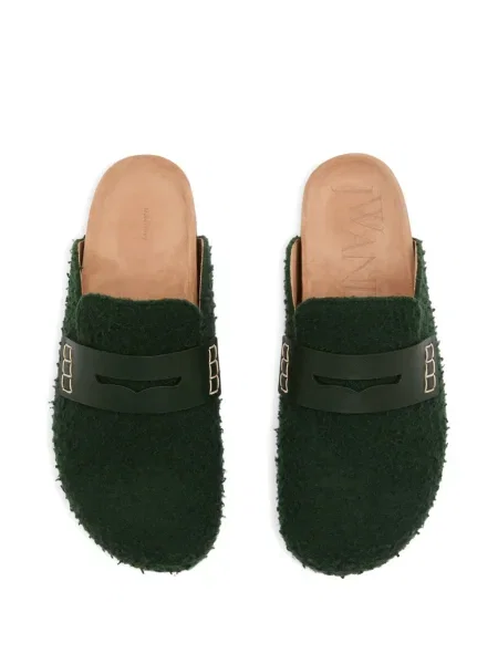 Pantofi loafer Jw Anderson din fetru verde