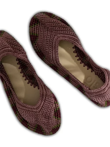 Kötött balerina Slo_hand_made rózsaszín