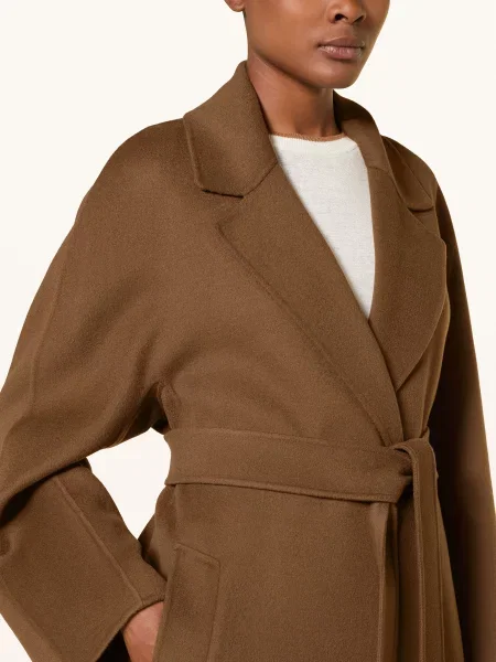 S Max Mara Vlněný Kabát Penelope světle hnědá