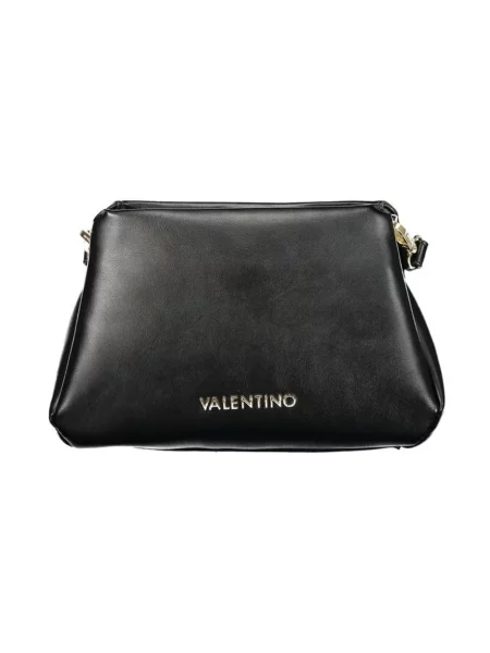 Lniana torebka Valentino By Mario Valentino czarna