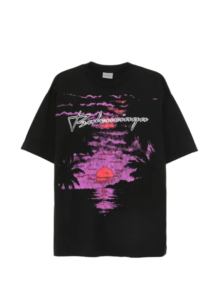 Tricou Balenciaga cu imagine negru