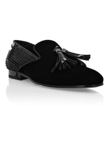 Półbuty Philipp Plein skórzane z ćwiekami czarne