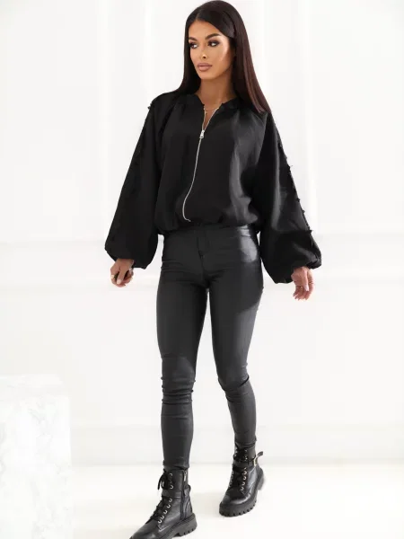 Bomber jakna Italy Moda crna