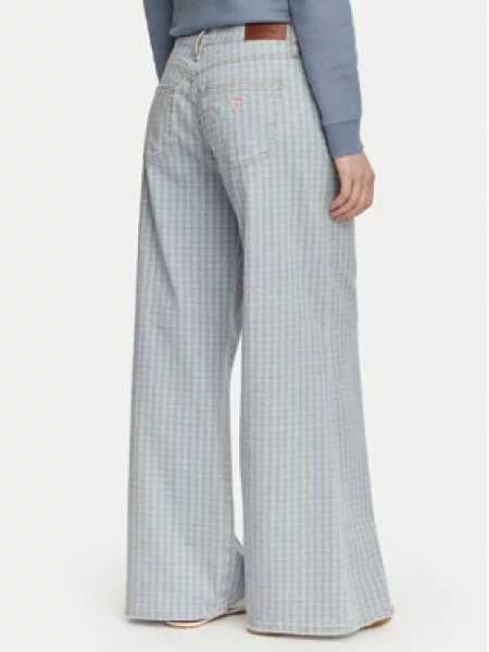 Guess Jeans Jeans hlače Wide Leg modra