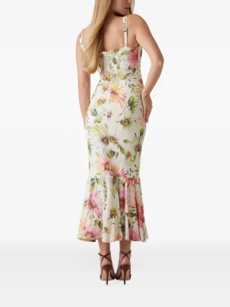 Rochie Guess cu model floral cu imagine alb