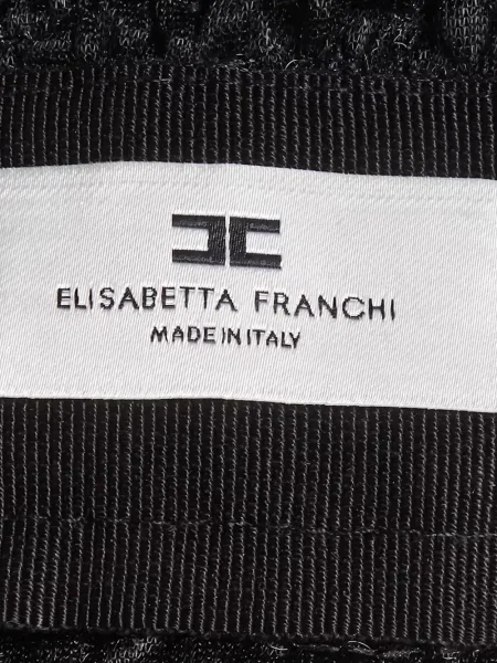 Ολόσωμη φόρμα Elisabetta Franchi με παγιέτες μαύρο