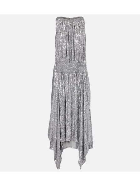 Rochie de cocktail Rabanne de costum argintiu