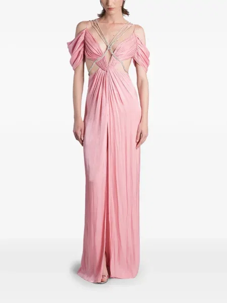 Rochie maxi Costarellos roz