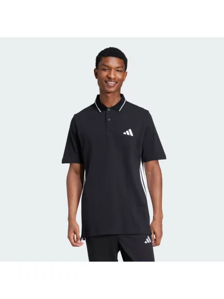 Koszulka polo Adidas w paski czarna