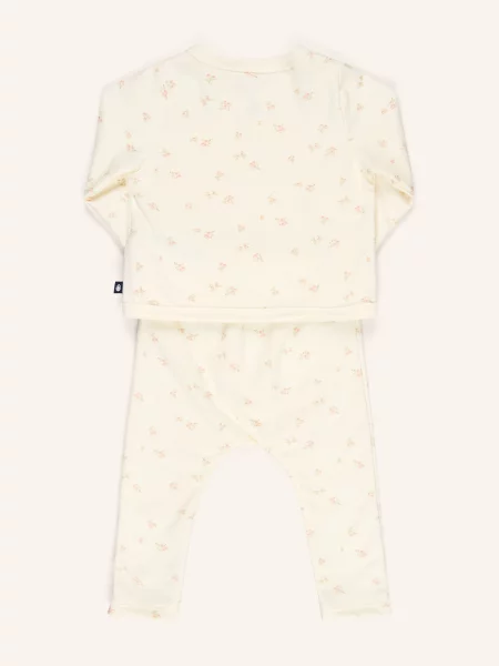 Petit Bateau Zestaw: Kurtka Body I Legginsy weiss