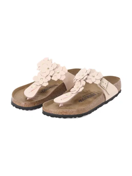 Klapki Birkenstock skórzane różowe