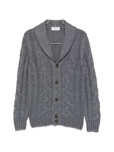 Gulerat cardigan Gran Sasso tricotate gri
