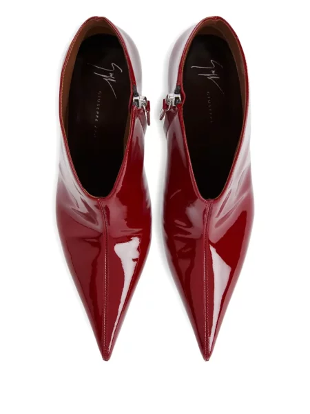Botine Giuseppe Zanotti din piele de lac roșu
