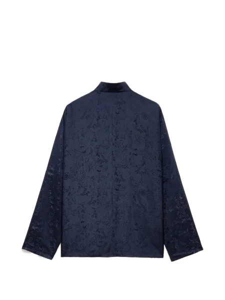 Geacă Shanghai Tang cu model floral reversibilă albastru