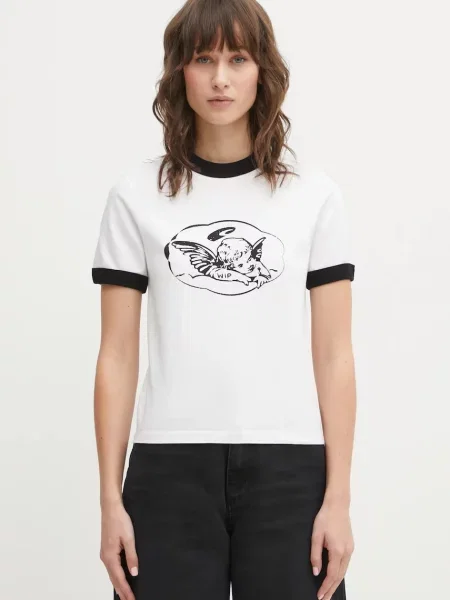 Carhartt WIP tricou din W SS Reminiscing Ringer T-S alb