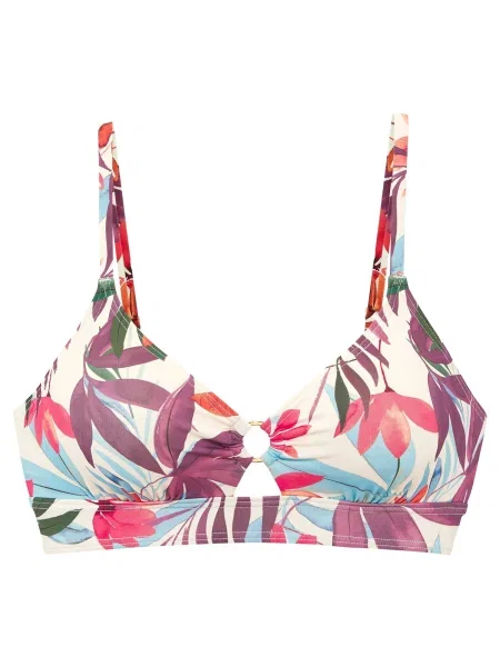 LASCANA Bikini zgornji del ecru robida / malina zelena