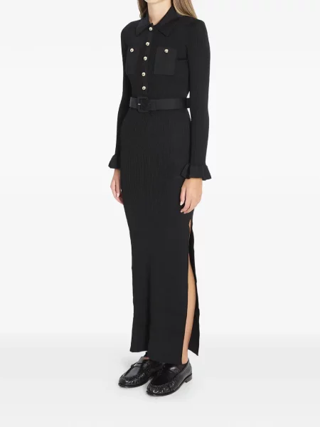 Rochie maxi Self-portrait cu volane negru