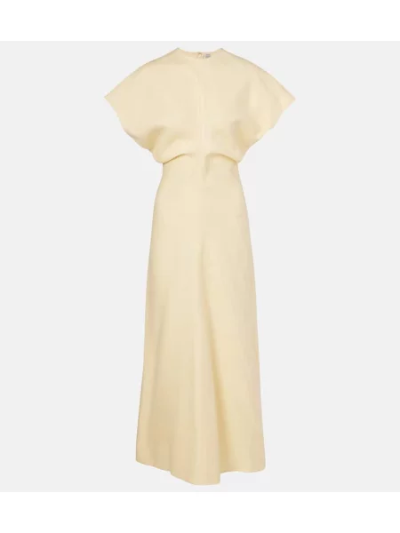 Rochie maxi Toteme drapată de costum galben