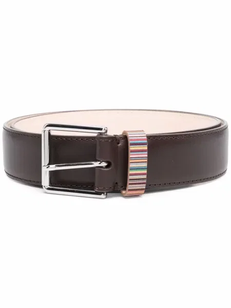 Curea Paul Smith cu dungi maro