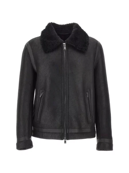 Gulerat geanta de piele Boss negru