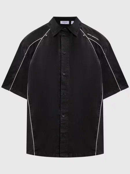 Сорочка з вишивкою логотипа Off-white чорна