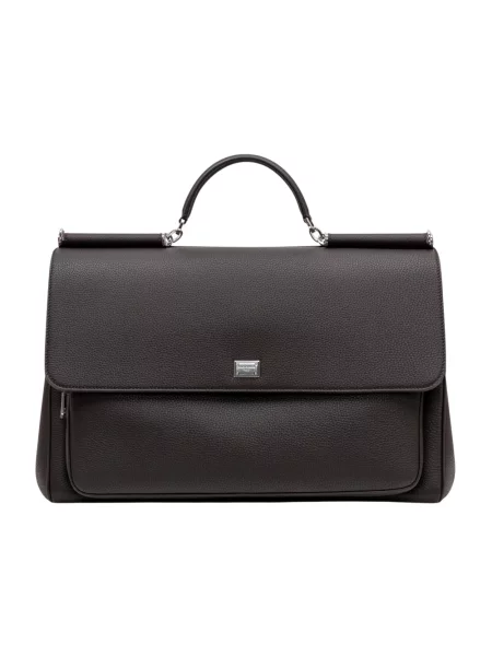 Torba Dolce And Gabbana skórzana brązowa