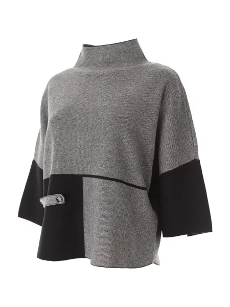 Sweter z golfem Joseph Ribkoff do golfa szary
