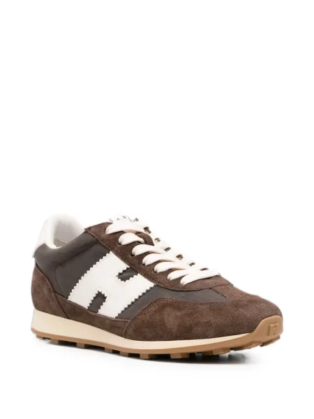 Sneakerși Hogan cu autograf maro