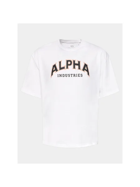 Alpha Industries Póló College Relaxed Fit fehér