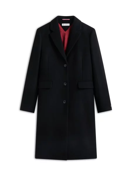 Tommy Hilfiger De lână palton negru
