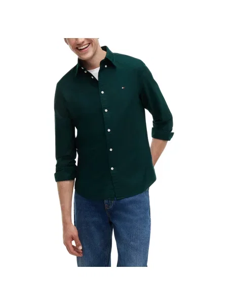 Tommy Hilfiger Cămașă Oxford verde